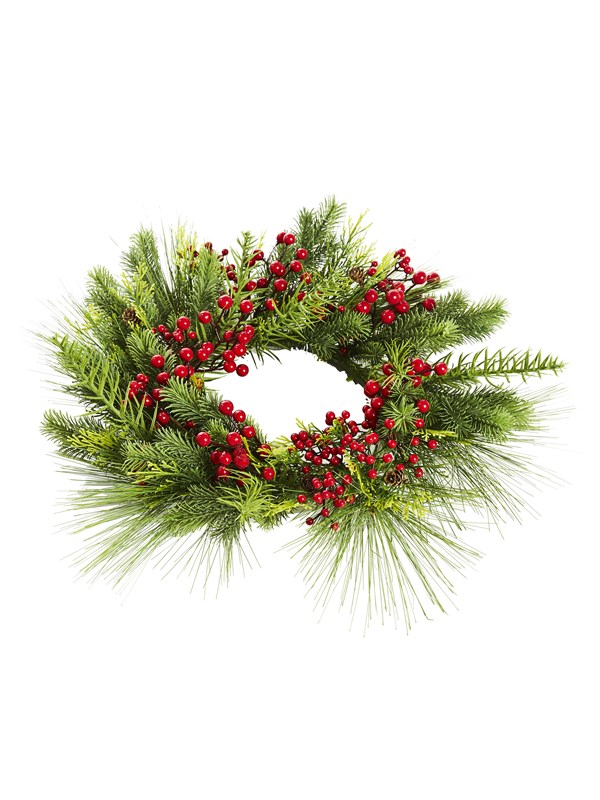 NORDIC WINTER Artificial wreath Ø60 cm w/berries