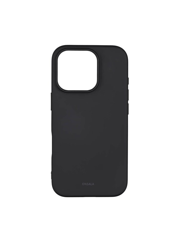 ONSALA Phone Case with Silicone Feel Black - iPhone 16 Pro