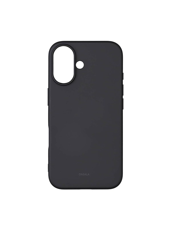 ONSALA Phone Case with Silicone Feel Black - iPhone 16