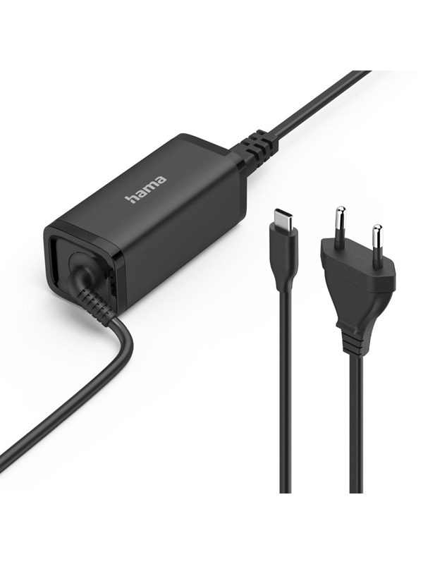 Hama Notebook Power Supply USB-C Gan 100-240V 5-20V/65W