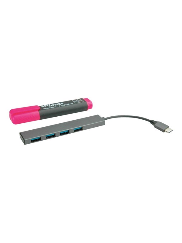 Roline USB 3.2 Gen 1 Hub USB Hub - USB 3.2 - 4 porte - Grey