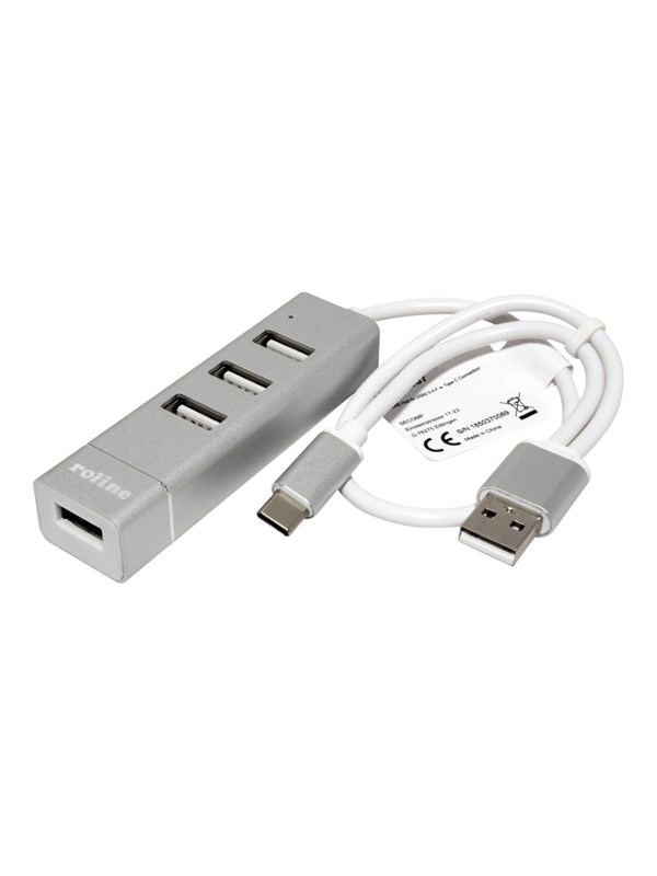 Roline USB 2.0 Notebook Hub USB Hub - 4 porte - Silver