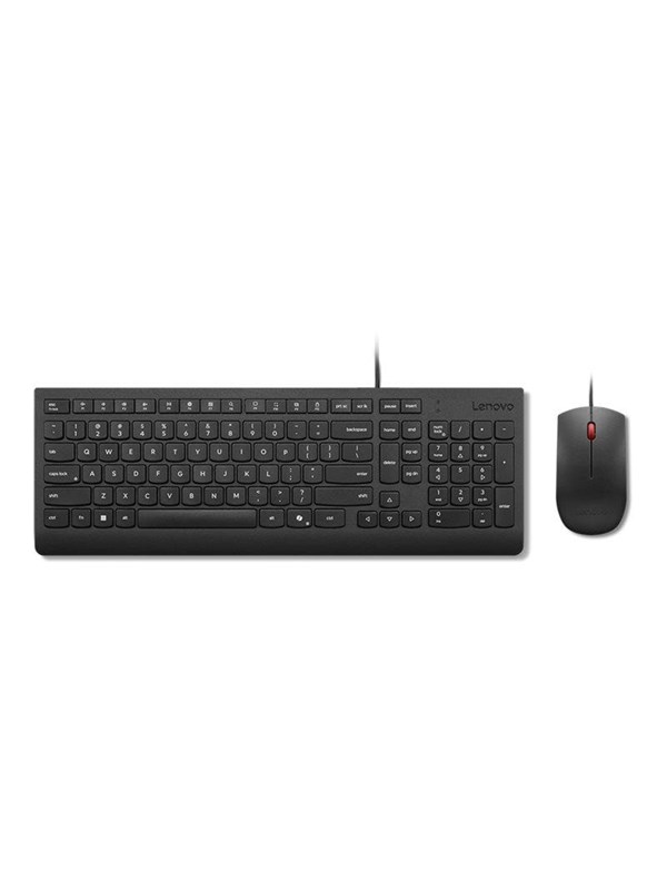 Lenovo Essential Wired Combo - Tastatur &amp; Mus set - Nordisk - Svart