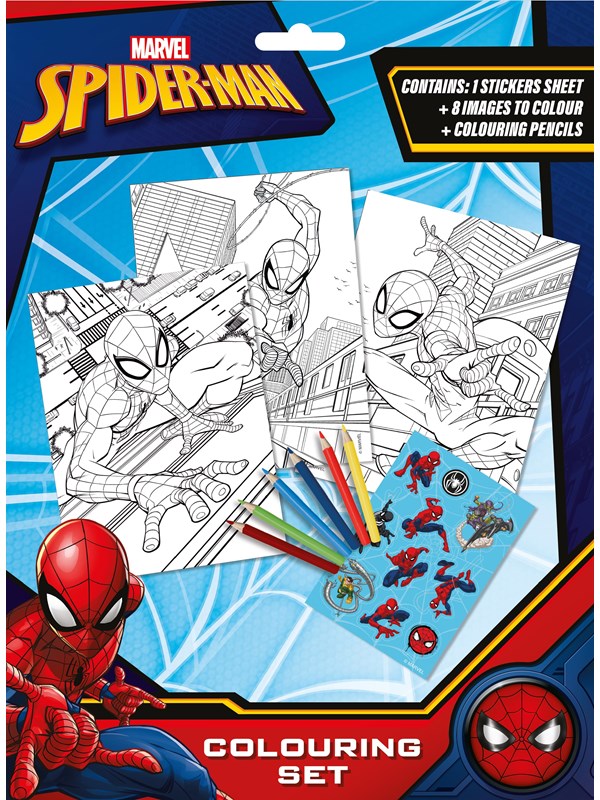 Euromic SPIDERMAN Coloring set w/6 colouring pencils