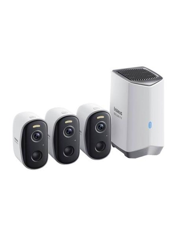 Baseus N1 2K Outdoor Camera Set of 3 - White