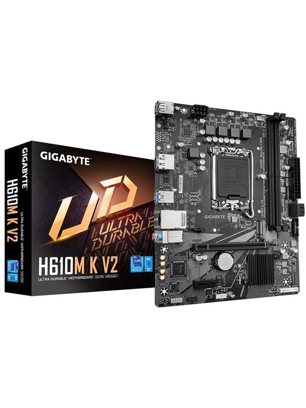 GIGABYTE H610M K V2 Moderkort - Intel H610 - Intel LGA1700 - DDR5 RAM - Micro-ATX