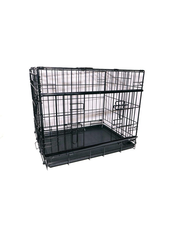 Active Canis - Premium bur med skjutdörr - Svart - 122 x 76 x 84 cm
