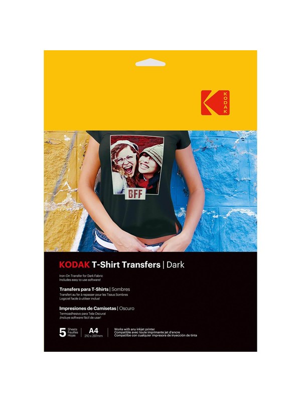 KODAK T-Shirt Transfers Dark Textile A4 x5pcs