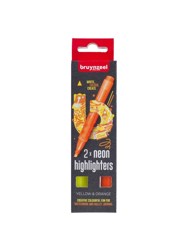 Bruynzeel Highlighters Set 2 Colors - Yellow And Orange