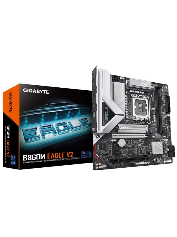 GIGABYTE B860M EAGLE V2 Moderkort - Intel B860 - Intel LGA1851 - DDR5 RAM - Micro-ATX