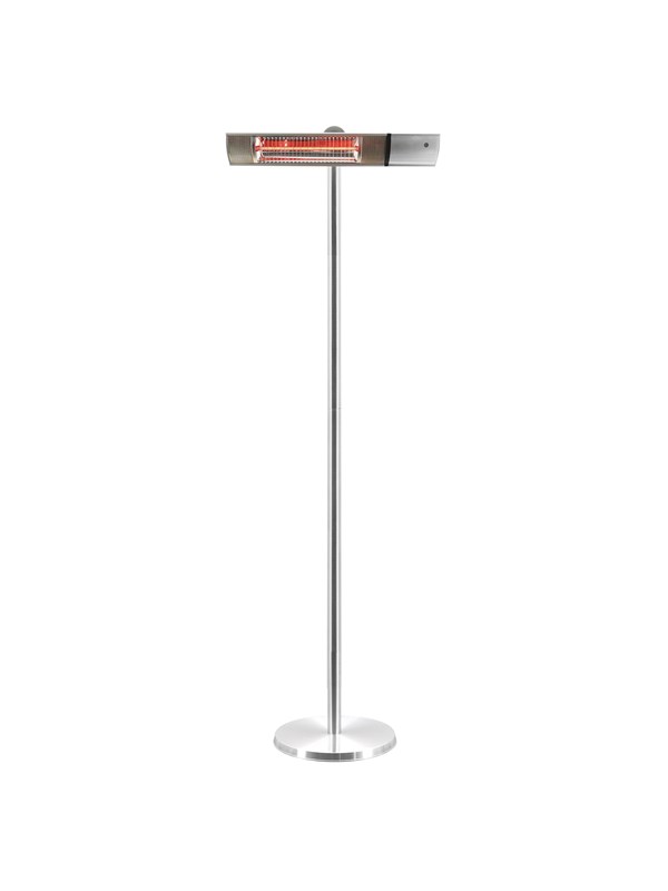 HORTUS Patio heater floor model GT 500/1000/1500W silver incl. remote control
