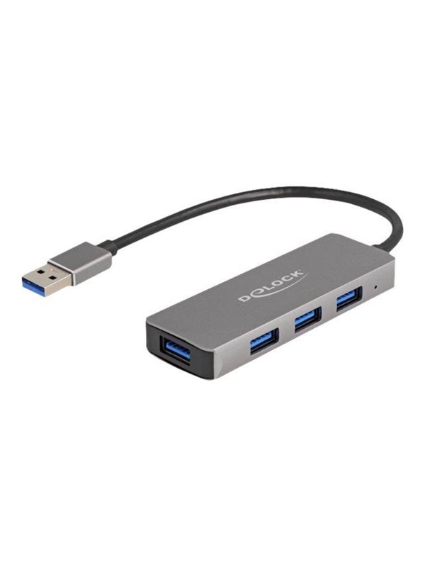 DeLOCK USB Type-A Hub - 4 Ports USB Hub - USB 3.2 - 4 porte - Grey