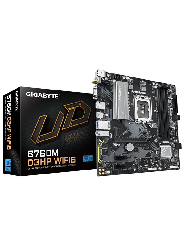 GIGABYTE B760M D3HP WIFI6 Moderkort - Intel B760 - Intel LGA1700 - DDR5 RAM - Micro-ATX