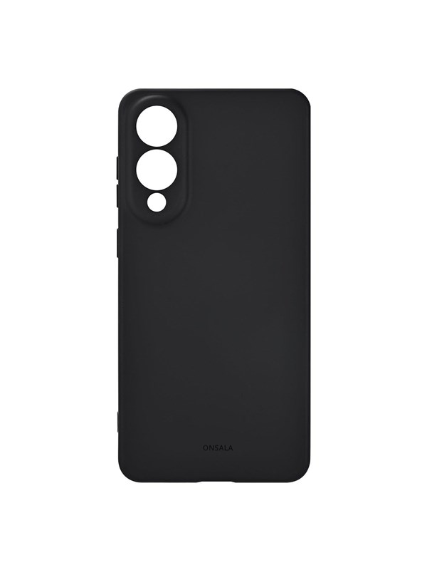 ONSALA Phone Case Samsung S25 Edge Back Silicone Touch Black