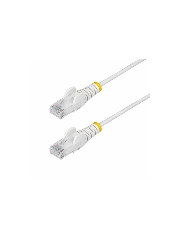 StarTech.com 2.5m White Slim CAT6 Ethernet Cable Snagless 28AWG LSZH - patch cable - 2.5 m - white - Vit - 2.5m