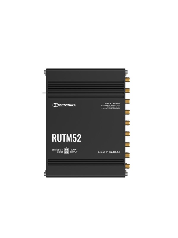 Teltonika RUTM52 Dual 5G Router (RUTM52100000 / Standard package with EU PSU) - Wireless router 802.11a/b/g/n/Wi-Fi 5 Wave 2