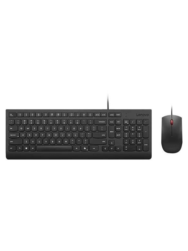 Lenovo Essential Wired Combo Keyboard and Mouse Danish - Tastatur &amp; Mus set - Dansk - Svart