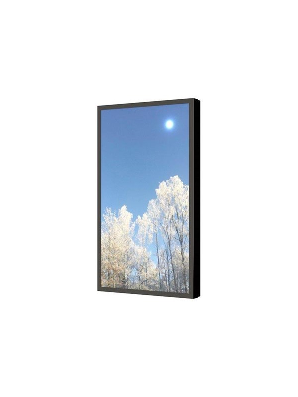 HI-ND EASY mounting kit - for digital signage LCD panel - portrait - black RAL 9005 - Max - recommended for 43"