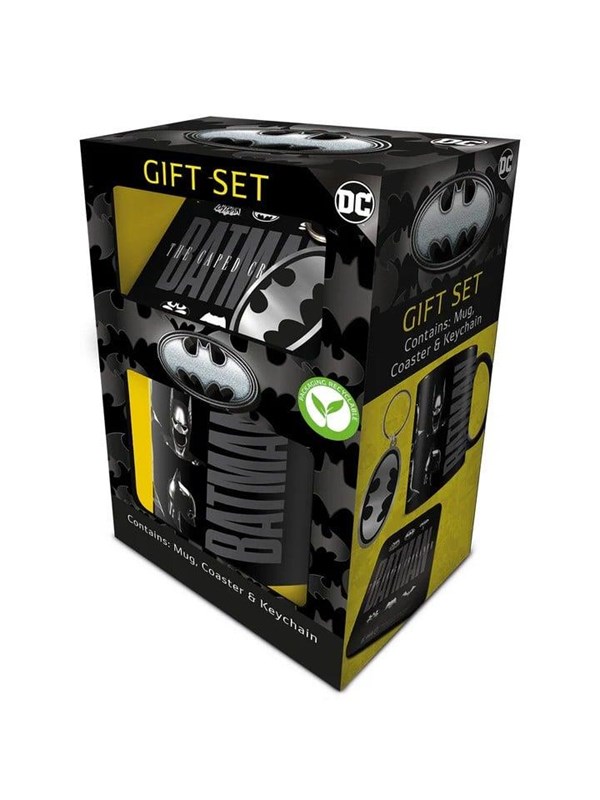 Pyramid - Batman (Mug Coaster &amp; Keychain) - Presentuppsättning