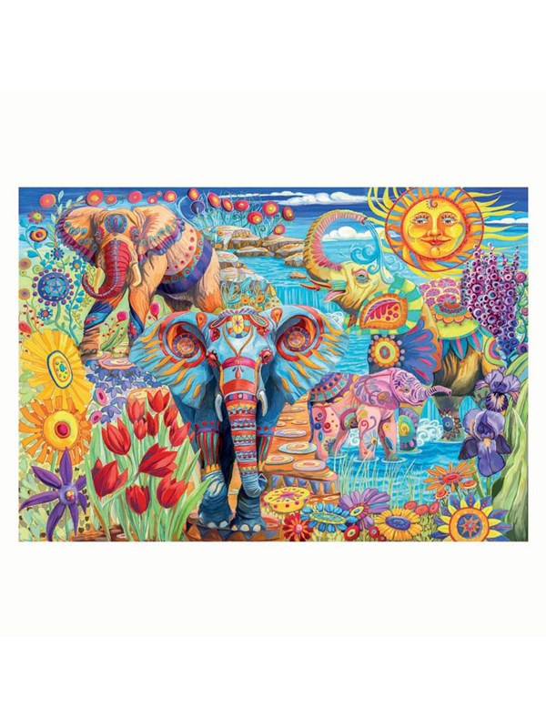 Clementoni Jigsaw Puzzle Artwork Elephants Carnival 500pcs. Golv