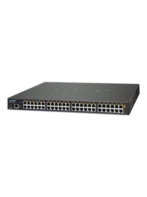 PLANET UPOE-2400G - hub - 24 ports - Managed - rack-mountable USB Hub - 24 porte - Svart