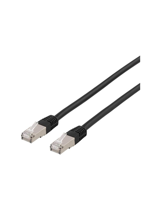 Deltaco patch cable - 1 m - black - Svart - 1m