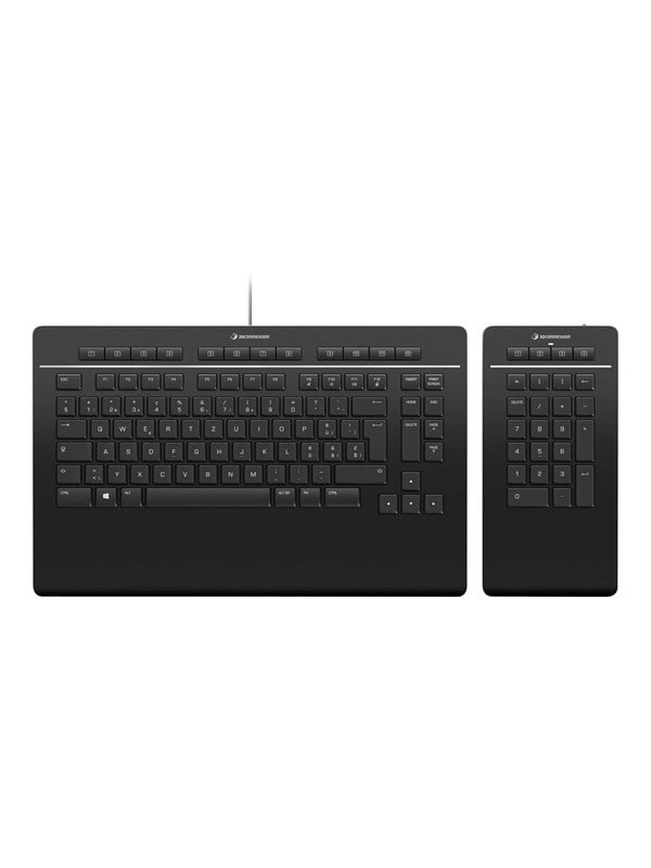 3Dconnexion Keyboard Pro with Numpad - Tastatur & Numerisk set - Schweizisk - Svart
