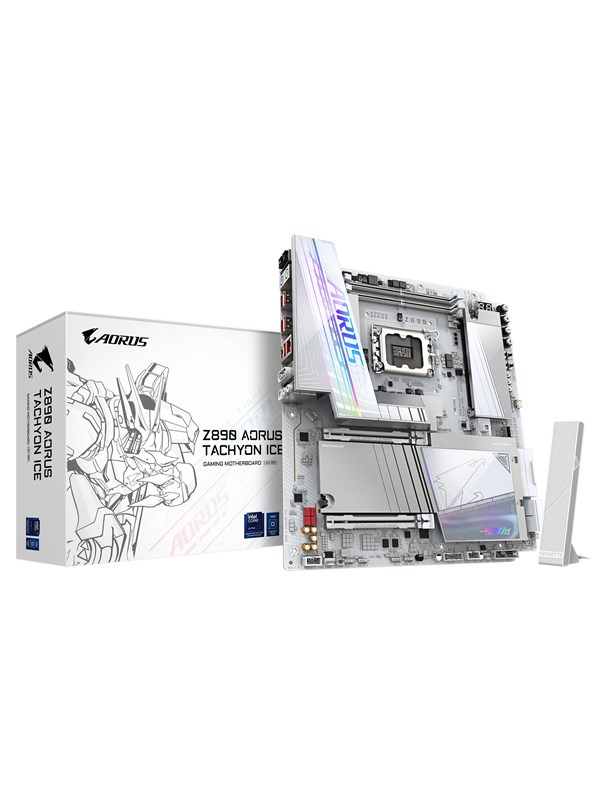 GIGABYTE Z890 AORUS TACHYON ICE Moderkort - Intel Z890 - Intel LGA1851 - DDR5 RAM - Extended ATX