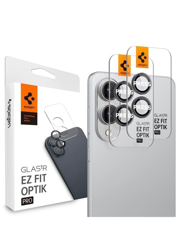 Spigen Glass tR EZ Fit Optik Pro HD 2 Pack - black - Samsung Galaxy S25 Edge