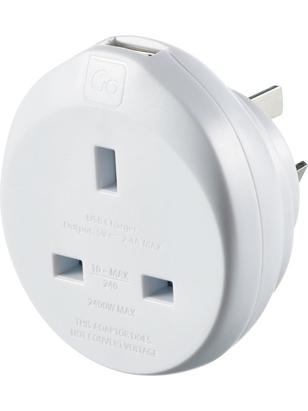 Go Travel VK-AUS/China USB-A-adapter (2,4 A)