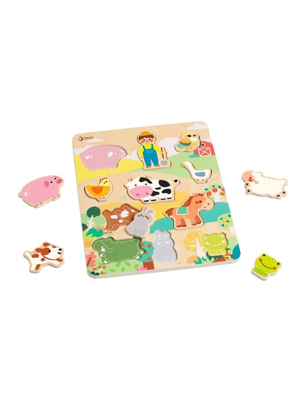 Classic World Wooden Puzzle Animal Puzzle 10 pcs. Trä