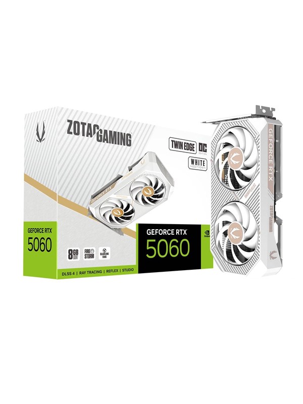 ZOTAC GeForce RTX 5060 Twin Edge OC White - 8GB GDDR7 RAM - Grafikkort