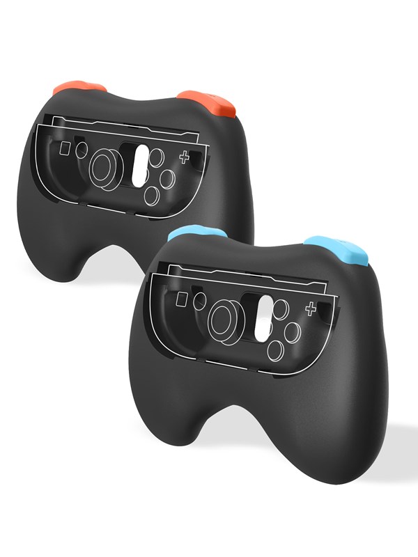 Trade Invaders Pair of Controller Grips - Black - Nintendo Switch 2