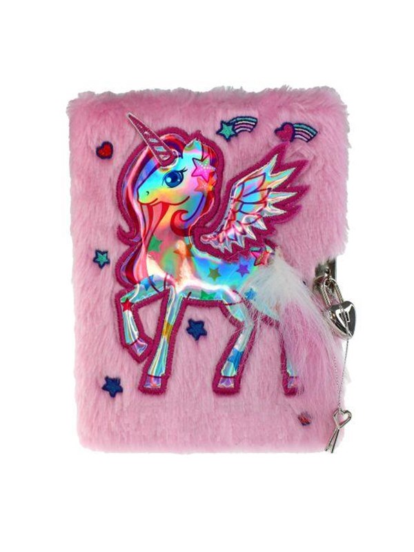 Tinka DIARY PLUSH ENHJØRNING ROSA WITH LOCK
