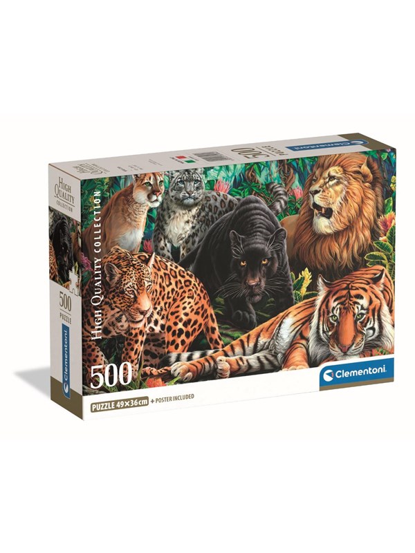 Clementoni Jigsaw Puzzle Wild Cats 500 pcs. Golv