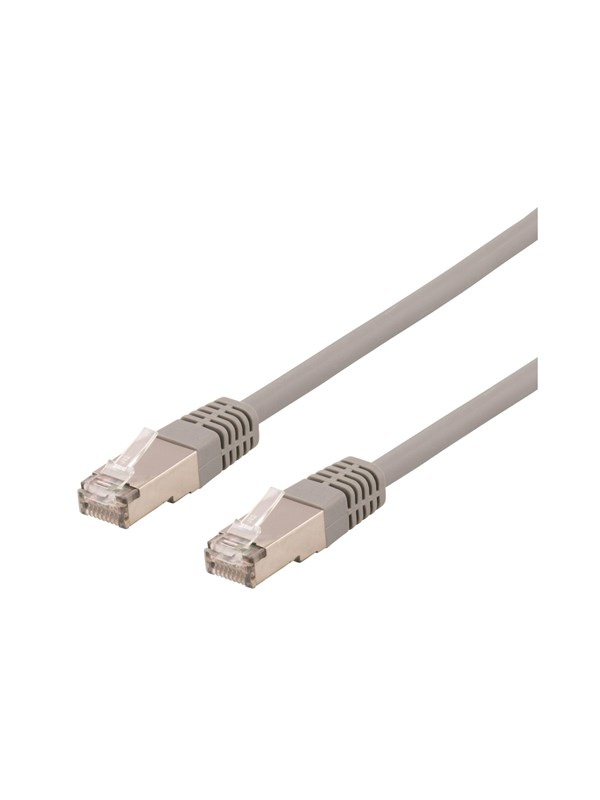 Deltaco STP-611AU - patch cable - 1.5 m - grey - Grå - 1m