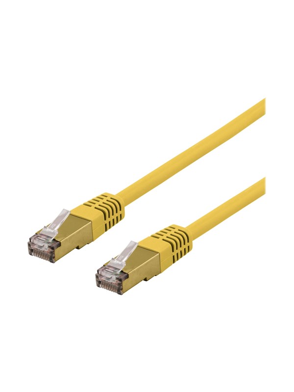 Deltaco SFTP-61GLAH - patch cable - 1 m - yellow - Gul - 1m