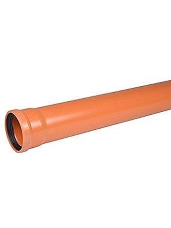 Produktfoto för PVC-kloakrør 160x1000mm SN8 - enkeltlagsrør, EN1401. Wavin
