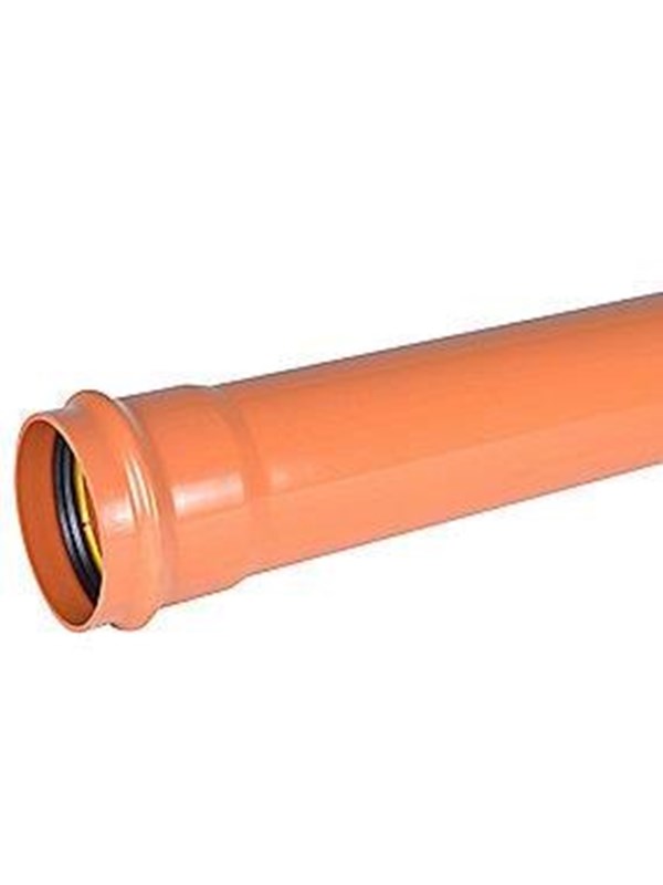Produktfoto för PVC-avloppsrör 200x1000mm SN8 - enkelskiktsrör, EN1401, Wavin