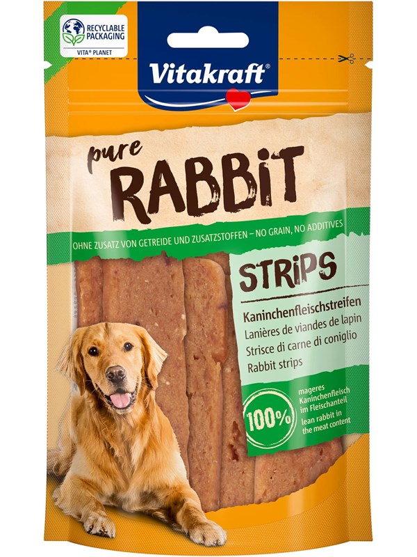 Vitakraft Pure Rabbit Strips Kaninköttsremsor 80g