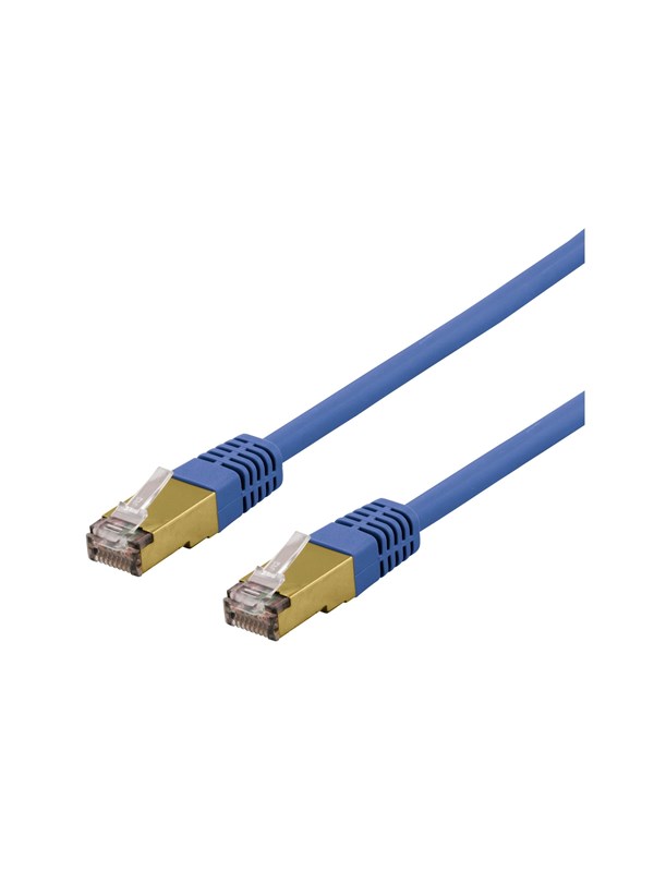 Deltaco SFTP-60BAH - patch cable - 50 cm - blue - Blå - 0.5m