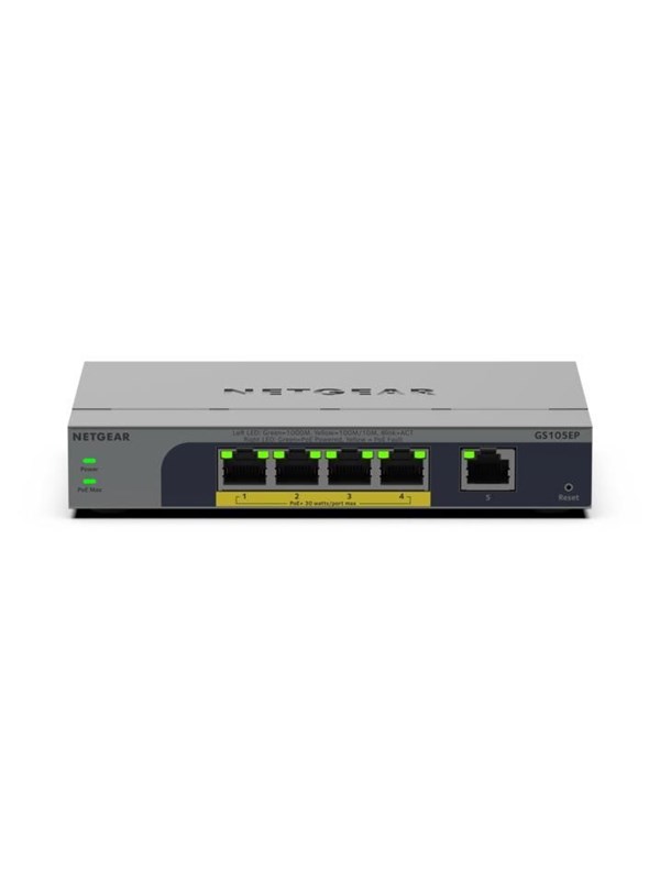 Netgear 5-Port Gigabit Ethernet Easy Smart PoE+ Switch (63W)