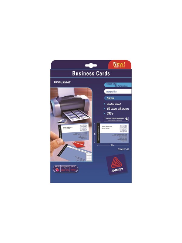 Avery Quick&Clean - business cards - matte - 10 pcs. - 220 g/m²