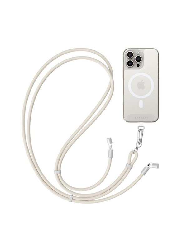 Satechi OntheGo Crossbody Multi-Device Charging Cord - Stylish and Durable Hands-Free Charging Solution - Sand