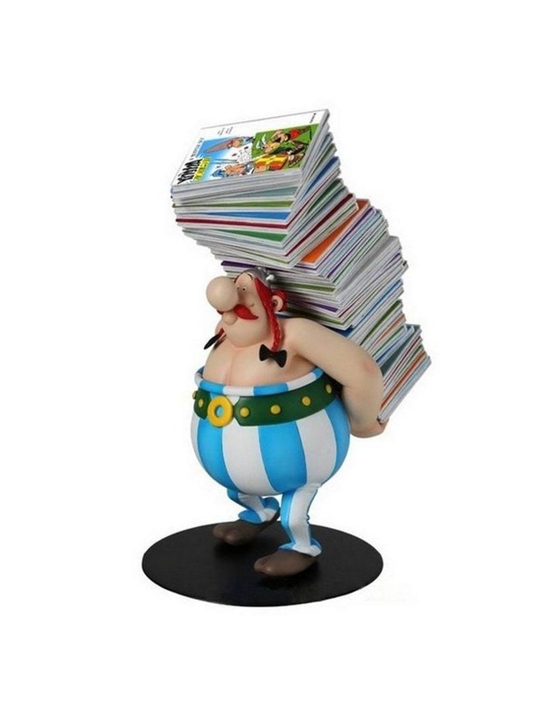Plastoy - OBELIX PILE OF COMICS COLLECTIBLE FIGURINE - Figur