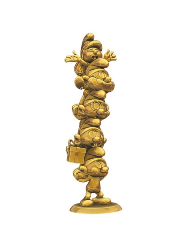 Plastoy - The Smurfs Resin Statue Smurfs Column Gold Limited Edition 50 cm - Figur