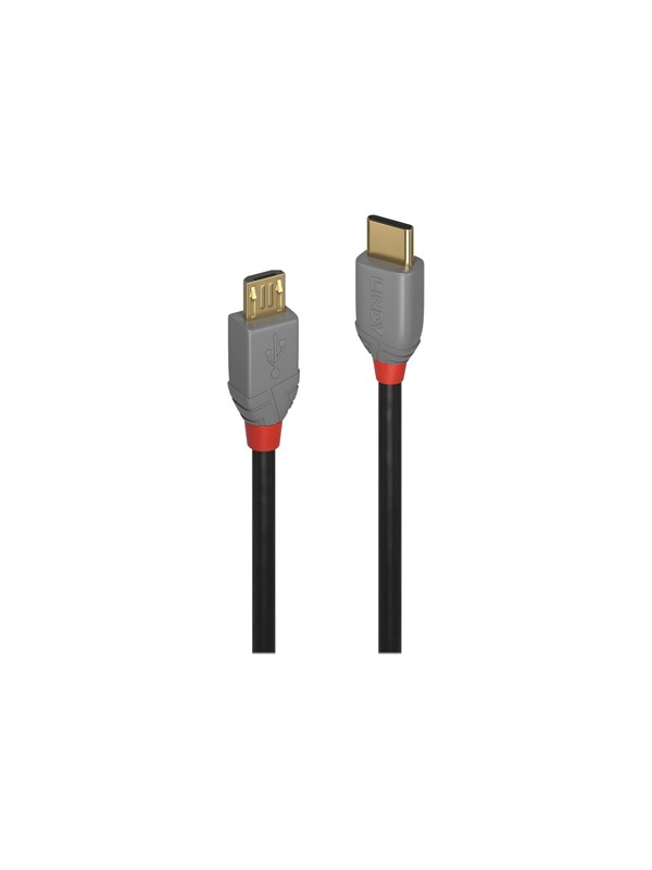 Lindy CROMO - USB-C cable - 24 pin USB-C to Micro-USB Type B - 1 m