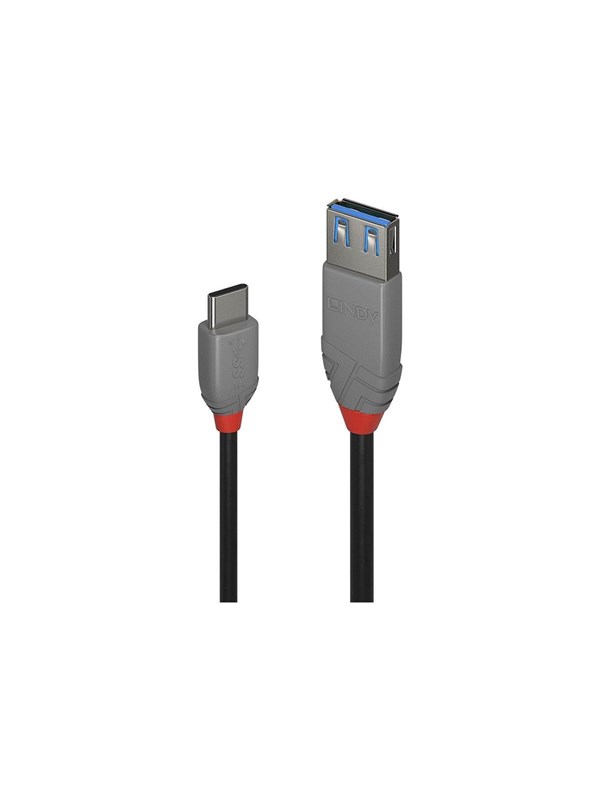 Lindy Black Line - USB-C cable - 24 pin USB-C to USB Type A - 15 cm