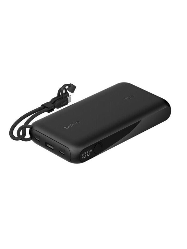 Belkin 20k PD20W Power Bank with Display Black PowerBank - Svart - 20000 mAh