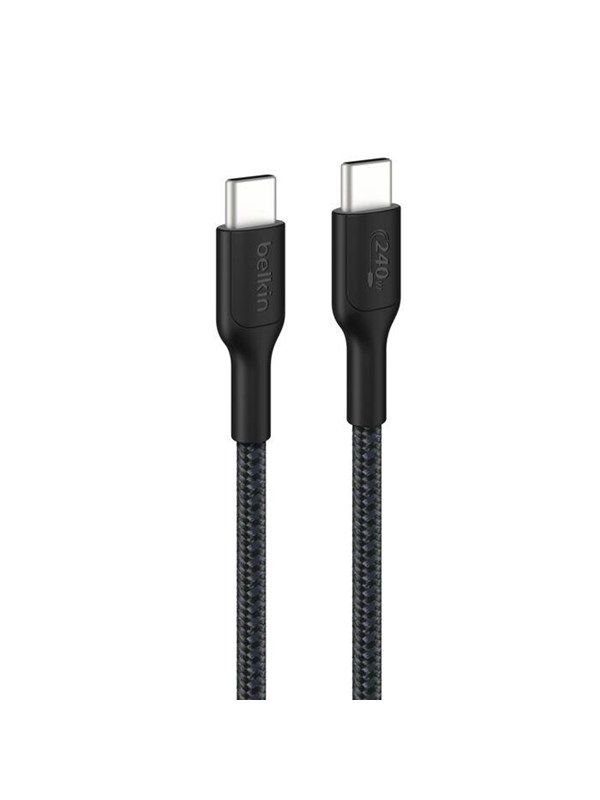 Belkin USB-C to USB-C 240W 2.0 - Braided PCR - 3m - Black